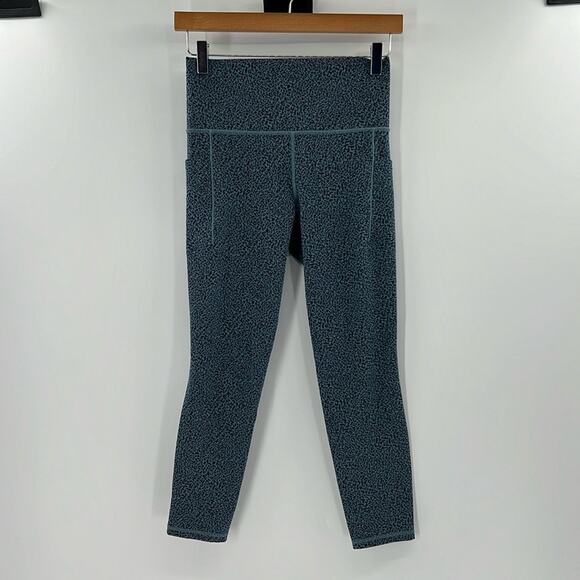 Athleta Salutation Stash II Textured Tight - Blue/Black - Small - Picture 1 of 7